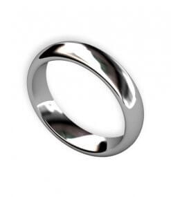 halvrund klassisk slät guldring