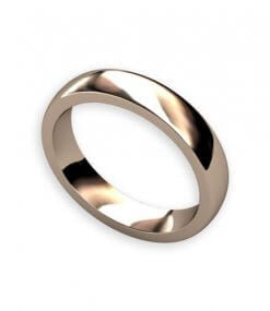 svaft välvd handsmidd slät ring