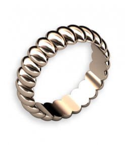 speciell förlovningsring i rött guld