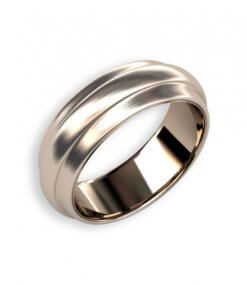 sidenmatt bred rödguldsring