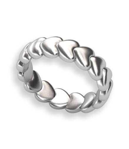 Eternityband vitguld