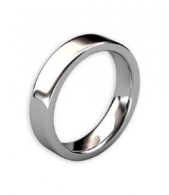 flack slät guldring med mjuka kanter