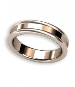 förlovningsring med sidenmatta kanter