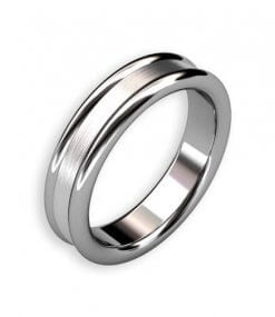 vitguldsring sidenmatt med blanka kanter
