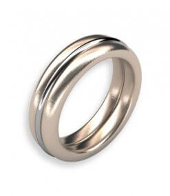 matt rött guld och vitguld