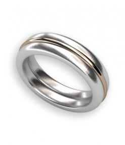 sidenmatt vitguld och rött guld