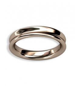 handsmidd ring 18 k konkav