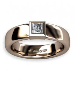 enstensring med prinsess slipad diamant 0.20 ct