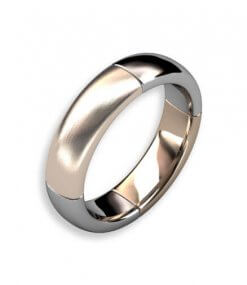2 färgad slät guldring