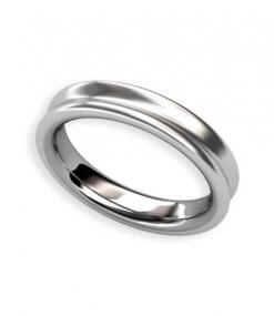 vitguldsring konkav 4 mm