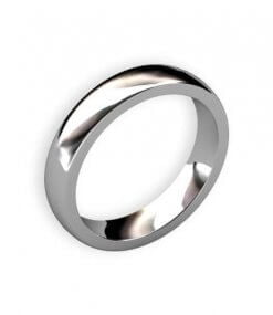 slät handsmidd ring i vitguld eller platina