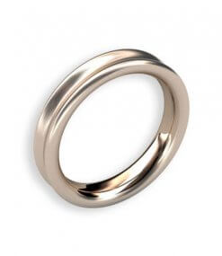 sidenmatt ring 18 k 4 mm