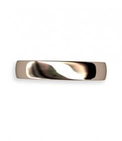 slät handsmidd ring 18 k rött guld