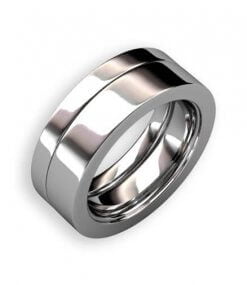 flack ring i vitguld - gyllene snittet