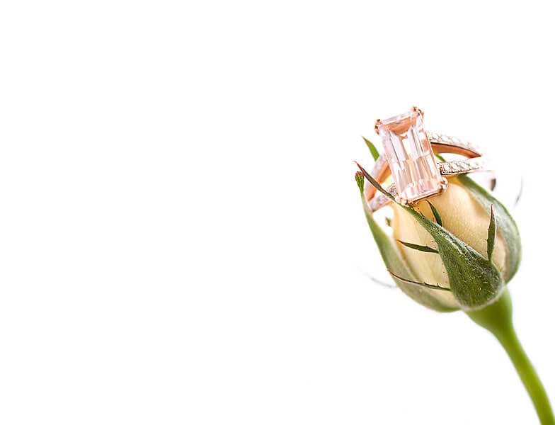 Ring morganit roséguld