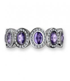 helalliansring med tanzaniter och diamanter