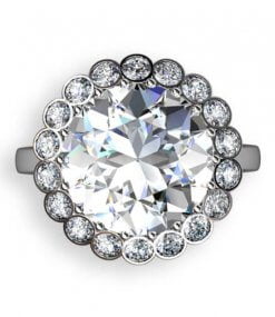 rosettring i 18 k vitguld