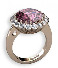 carmosering i 18 k rött guld