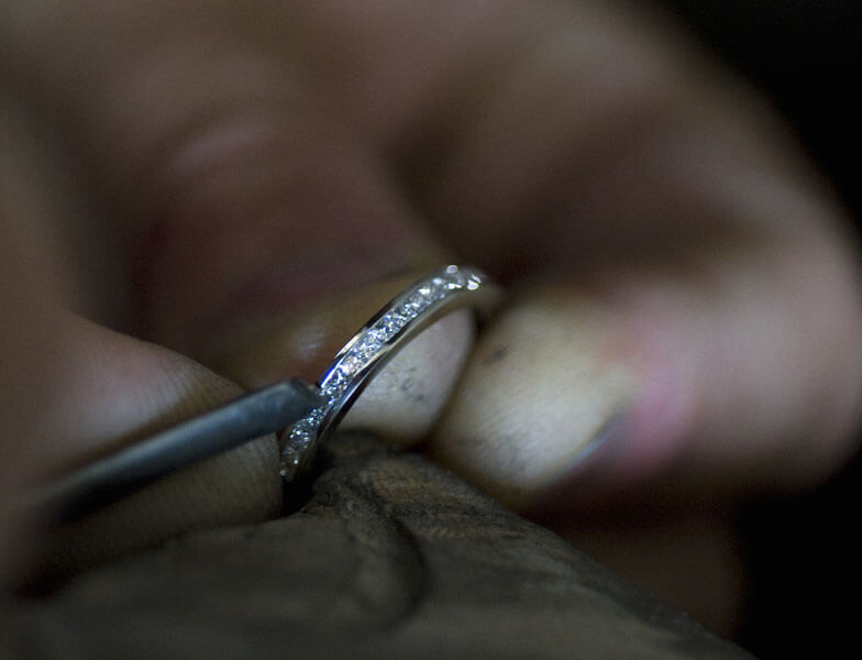 guldsmed diamantring