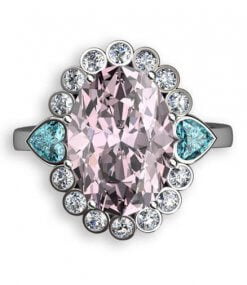 rosettring med rosa morganit