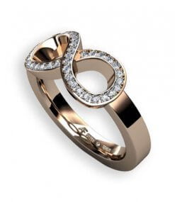 evighetssymbol 18 k rött guld