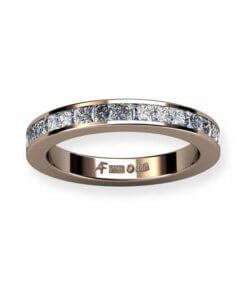alliansring med kanalinfattade prinsesser 15 x 0.05 ct