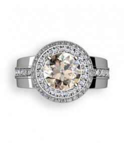 rökfärgad diamant rosettring