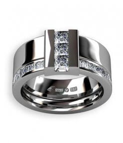 3 st prinsess slipade diamanter samt i kanal