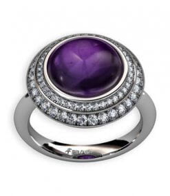 milligriff briljantslipade diamanter ametist