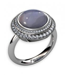 kalcedon med diamanter