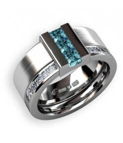 blå prinsess slipade diamanter