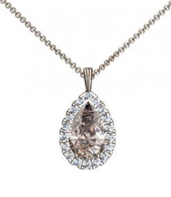 coffeyfärgad droppslipad diamant