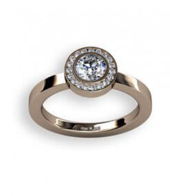 update- briljantring i rött guld