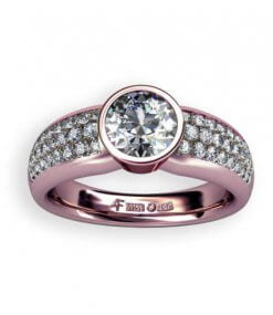 rosefärgat guld med diamanter