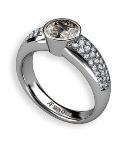 rökfärgad diamant vitguld