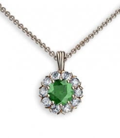 hängsmycke med turmalin och diamanter