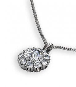 Rosetthängsmycke med diamanter