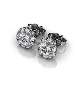 örhänge med briljanter vitguld