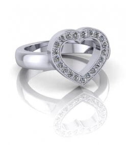 ring i vitguld med hjärta