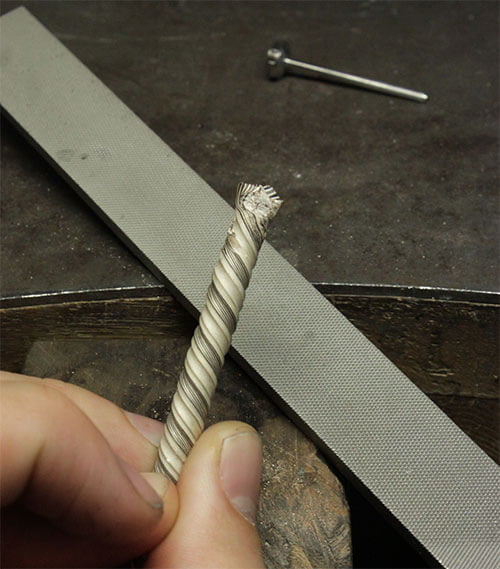 vriden mokume palladium, guld, silver