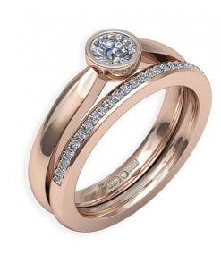 enstensring och alliansring roseguld