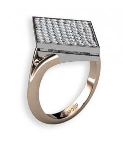 rött och vitt guld diamantring