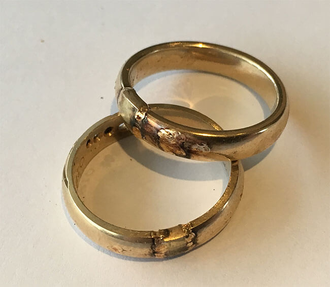 ta bort märken vigselring