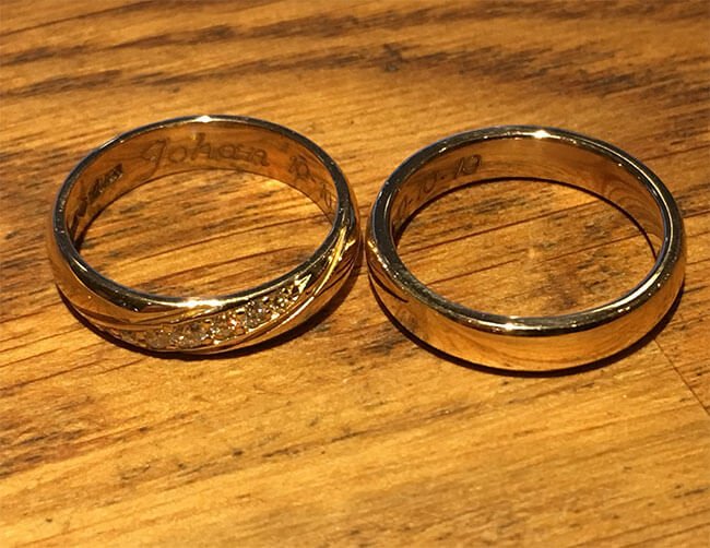 vigselring reparerad