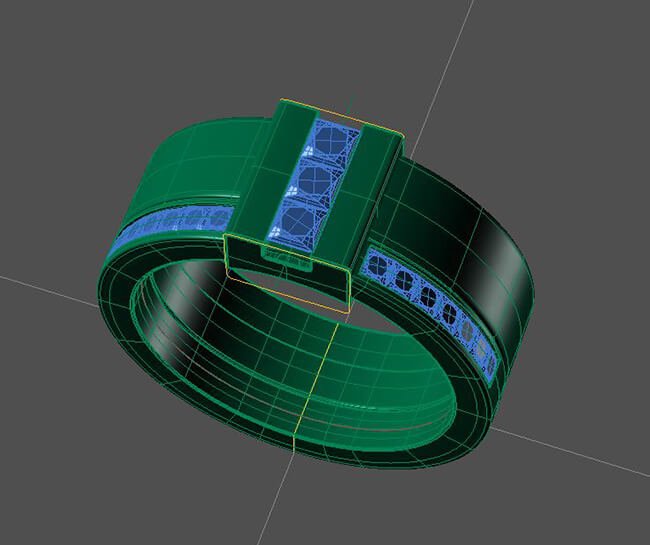 cad-skiss designad ring