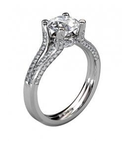 platinaring med diamanter