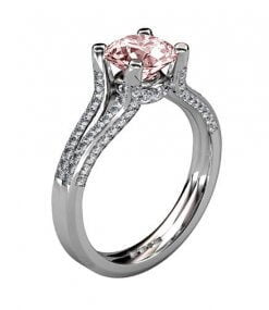 vitguldsring med morganit