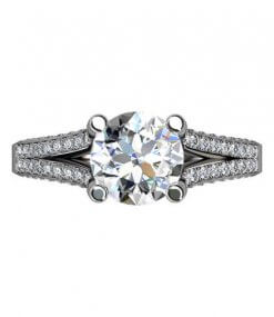 briljantslipade diamanter i vitguldsring