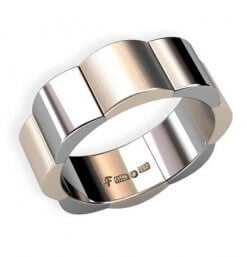 bred förlovningsring guld