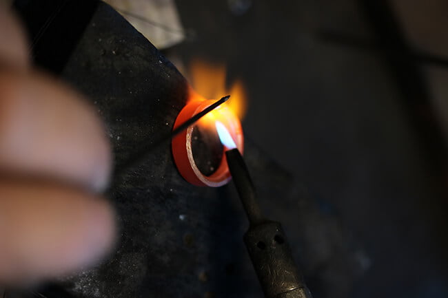 lödning av vitguldsring